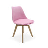 Tulip Dining Chair Padded Seat Eiffel Wood Legs (SETS OF 1,2,4) Jamie Lorenzo