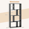 120 CM High Bookcase Floor Standing Open Display Shelving Black