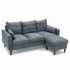 Luxury 3 Seater Corner Sofa Armchair Settee Couch with Footstool Living Room