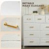 Chest of Drawers with 9 Drawers, Boucle Storage Organiser, Cream