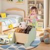 Toddler Shopping Cart 2 in 1 Wooden Baby Push Walker-Green