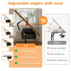Rolling Wooden Jigsaw Puzzle Table Board Easel Tilting Table Storage with Legs