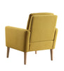 Modern Armchair Sofa Lounge Accent Linen Fabric Chair with Wood Legs Comfy Seat