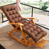 Bamboo Recliner Rocking Chair Armchair Foldable Garden Deck Chair Sun Lounger