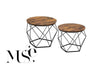 Round Coffee Table, Set of 2, Side Table, Sofa End