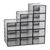 12x Transparent Shoe Display Boxes Sneaker Trainers Organizer Box Case Stackable