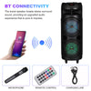 8" RGB Portable FM Bluetooth Speaker Subwoofer Heavy Bass Sound System Party