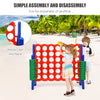 Giant Connect 4 Four in A Row Game Set 120x104cm 4-to-Score Garden Game
