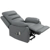 Power Massage Lift Recliner Chair Big and Tall PU Leather Recliner Chair, Grey