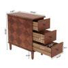 Slim Side Table with 3 Drawers,Fully Assembled Narrow Side Table Wood Nightstand