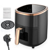 5L Clear-View Air Fryer Oven Touchscreen Multi-Function & Compact Design Black