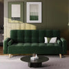 Modern Velvet 3-Seater Sofa Bed Futon Click Clack Couch for living room