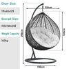 Hanging Egg Chair Rattan Outdoor Indoor Patio Garden Swing Chairs With Cushion