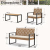 Outdoor Rattan Furniture Patio Furniture Set Wicker Outdoor Conversation Set