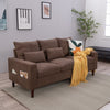 Upholstered Fabric Sofa Suite Set,2 & 3 Seater Couch Settee,Storage Side Pockets