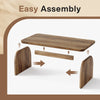 Rectangle Coffee Table, 47-Inch Farmhouse Wooden Center Table for Living Room