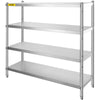 Stainless Steel Shelving Adjustable Storage Shelf 4-Tier Storage Rack