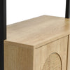 3 Tier Wooden Bookcase Cupboard with Doors Storage Shelving Display Cabinet Unit