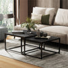 FATIVO Marble Nesting Coffee Table Stacking Table fr Living Room Bedroom Balcony