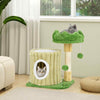 Indoor Versatile Cat Play House Climbing Furniture Modern Cat Tree-Green