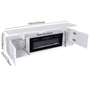 Electric Fireplace With TV Stand Unit Cabinet FirePlace Console 12LED LivingRoom