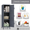 COSTWAY Metal Storage Locker 100cm Industrial Cabinet w/ 3 Lockable Doors,
