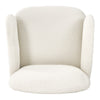 Tub Chair Modern Accent Chair Curved Back Teddy Upholstered Armchair metal Legs