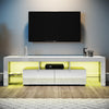 Modern 160cm TV Unit Stand Matt Body & High Gloss Doors RGB LED Light Cabinet