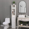 Modern Bathroom Tall Cabinet with Storage Shelf&Door Corner Shelf Bookshelf
