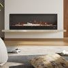 12 colour LED Fireplace Media Wall Fire Wall Mounted Standing Electric Heater