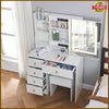 Dressing Table Makeup Vanity Set Desk with Lighted Mirror Drawer Stool Bedroom