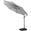 3M Garden Banana Parasol Sun Shade Patio Hanging Umbrella Cantilever Outdoor