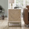 Single Door Storage Cabinet Sideboard Table Furniture Side Nightstand Metal Legs