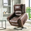 Leather Electric Power Lift Riser Recliner Chair Massage Heat Armchair Brown PU