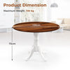Dining Table Wooden Dining Table 4-Person Round Table-Brown