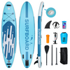 11FT Inflatable Stand Up Paddle Board Complete Kit SUP Surfboard Pump Blue