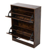 Shoe Rack Shoe Storage Cabinet Wooden Stand Cupboard Unit 2 Drawers Organiser UK