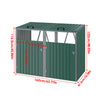 Garden Metal Bin Shed Double Wheelie Bin Storage Cover Rubbish Dustbin 2 Shed UK