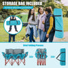 3 Person Folding Camping Chair Heavy-Duty Camp Couch Portable Beach Chair