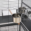 Medium Large Bird Cage Iron Birdcage Playtop Perch Stand Bottom Tray + 4 Roller