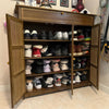 Farmhouse Shoe Storage Cabinet with Drawer & Doors 4-Tier Shoe Rack for Entryway