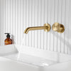 Brass Bathroom Wall Mounted Sink Faucet Concealed Lavatory Basin Mixer Taps