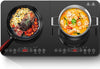 Aobosi Double Induction Hob 20 Temp Setting&18 Power Levels,4-Hour Timer,2800W
