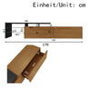 Modern LED TV Stand Unit Wooden Cabinet with Glass Shelves & 2 Drawers Storage