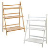 3 Tier Flower Plant Pot Stand Folding Display Ladder Shelf Garden Storage Rack