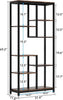 Tribesigns 6-Tier Tall Bookshelf Bookcase, Industrial 8-Shelf Open Bookcase