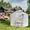 Greenhouse Garden Shed Polycarbonate Walk-In Aluminium Grow House Slid Door Base