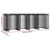 Gabion Wall for Garbage Bin 350x91x120 cm Galvanised Iron