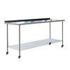 2 Tier Commercial Kitchen Work Bench StainlessSteel Work Prep Table/Wheels 2-6FT