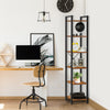 6Tier Industrial Corner Shelf Freestanding Tall Corner Storage Bookshelf Furnitu